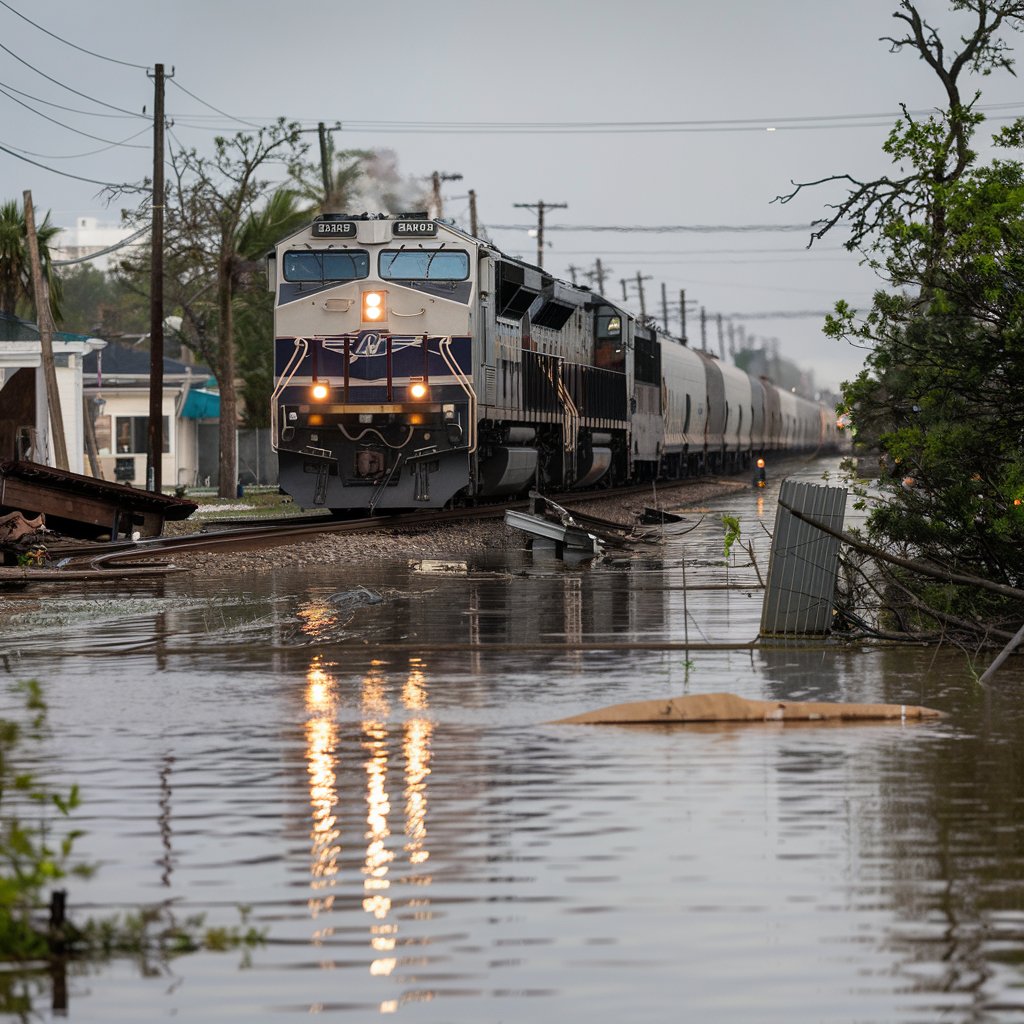 did trains leave the hurricane path earlu